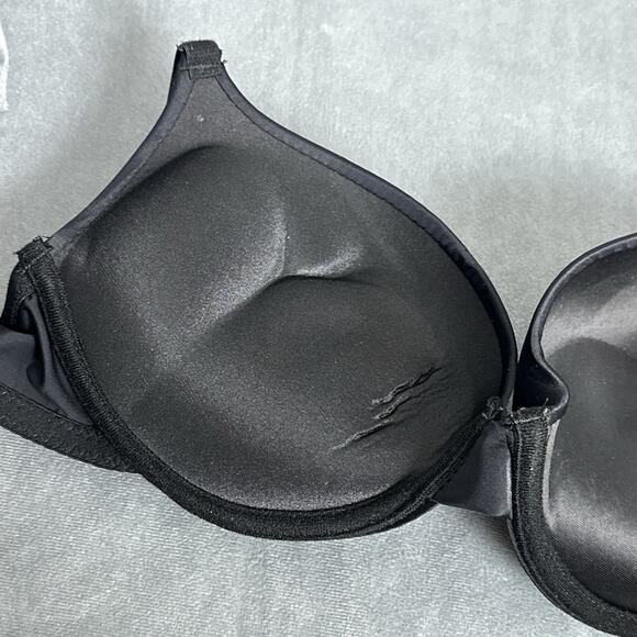 Frederick’s Of Hollywood Bombshell Bra Padded Push Up Size 34C Black Underwire - Picture 7 of 9